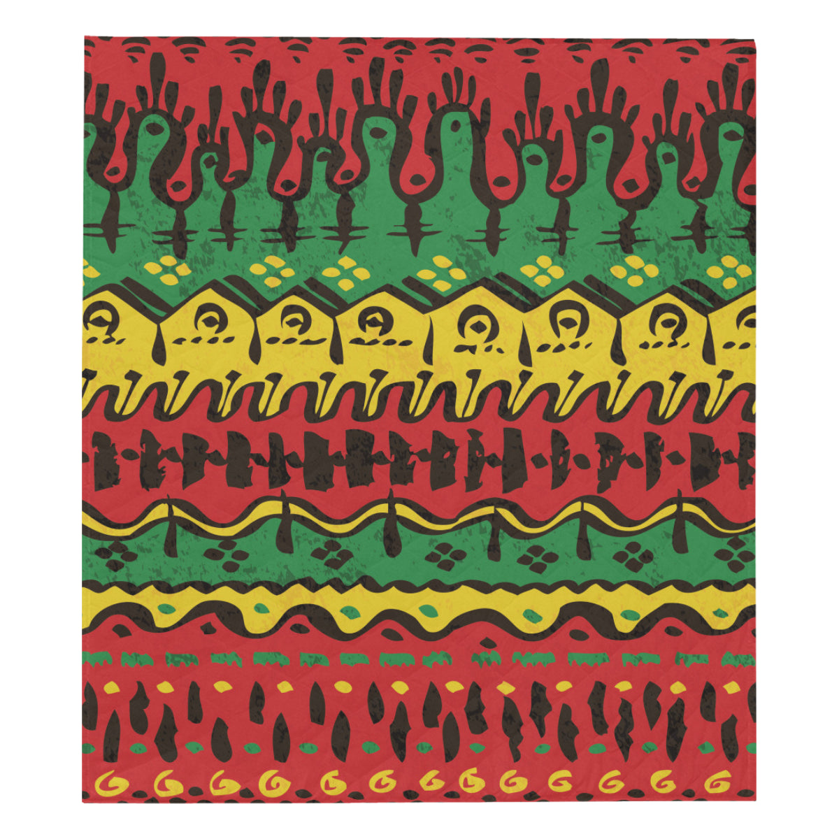 Rasta Pattern Print Design A01 Premium Quilt