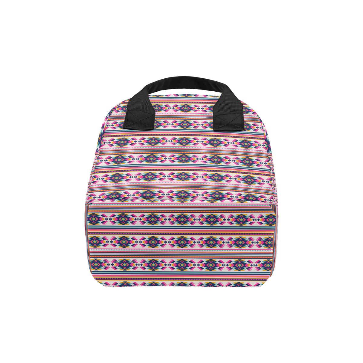 Indian Navajo Neon Themed Design Print Insulated Lunch Bag