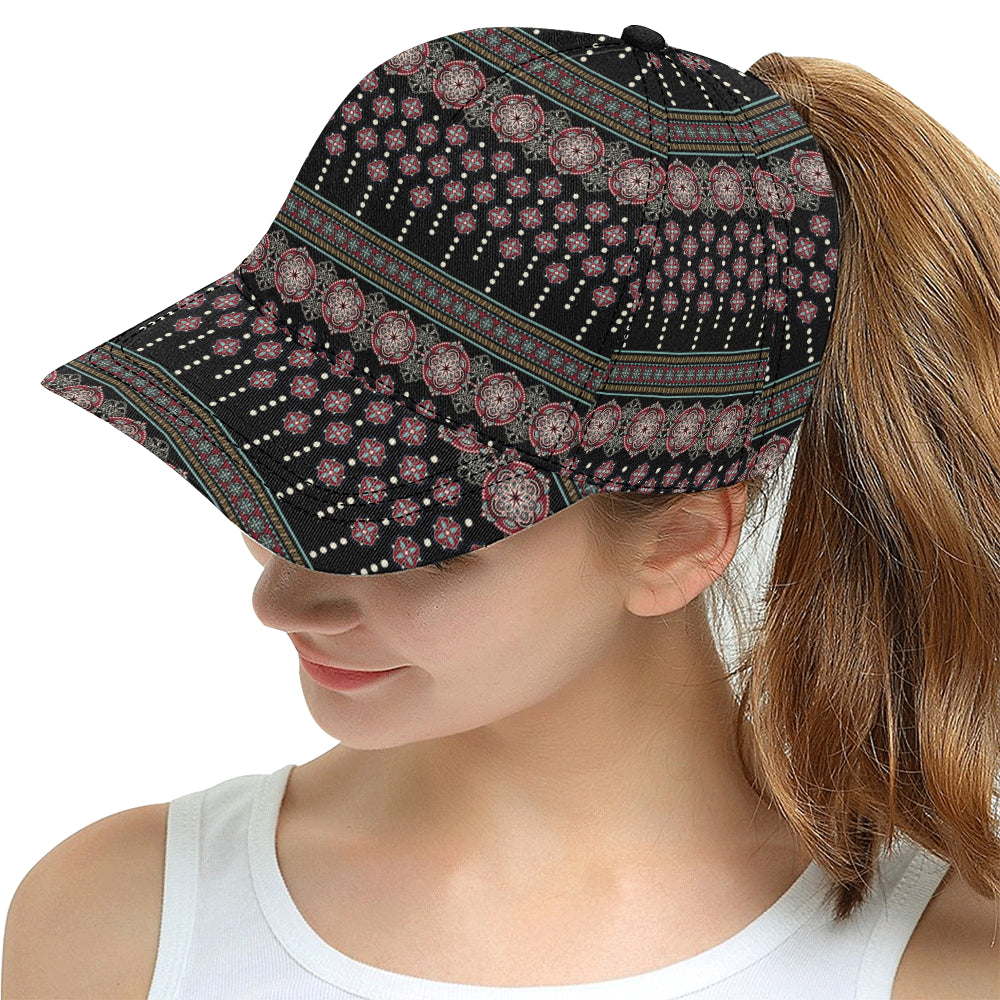 Ethnic Dot Style Print Pattern Snapback Cap