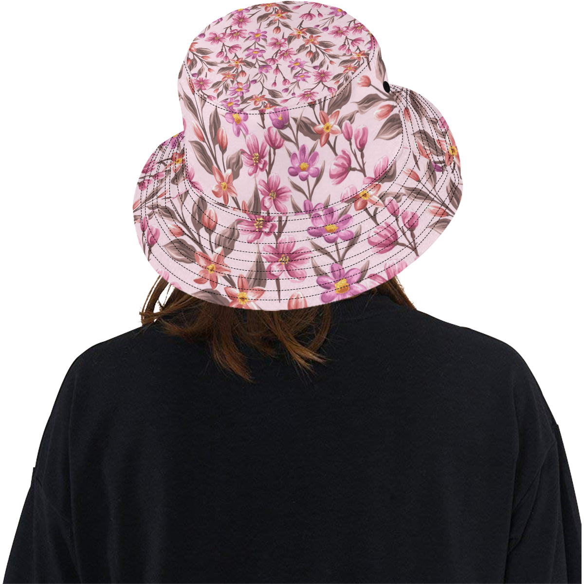 Summer Floral Pattern Print Design SF09 Unisex Bucket Hat