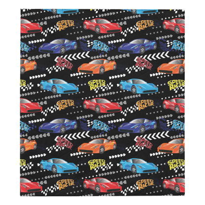 Racing Pattern Print Design A05 Premium Quilt
