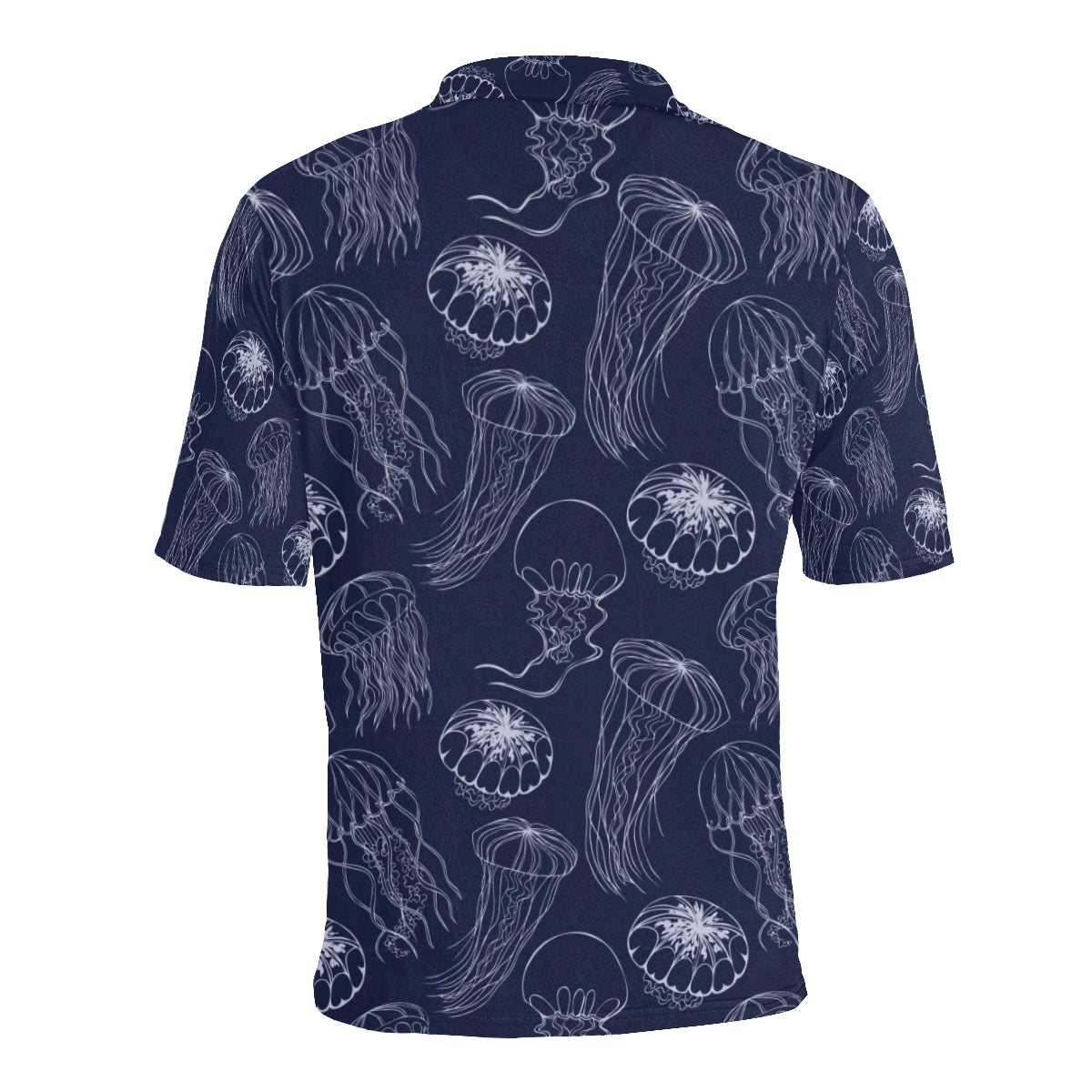 Jellyfish Pattern Print Design 05 Men Polo Shirt