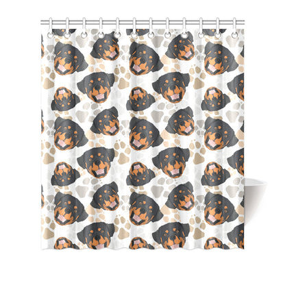 Rottweiler Pattern Print Design A03 Shower Curtain
