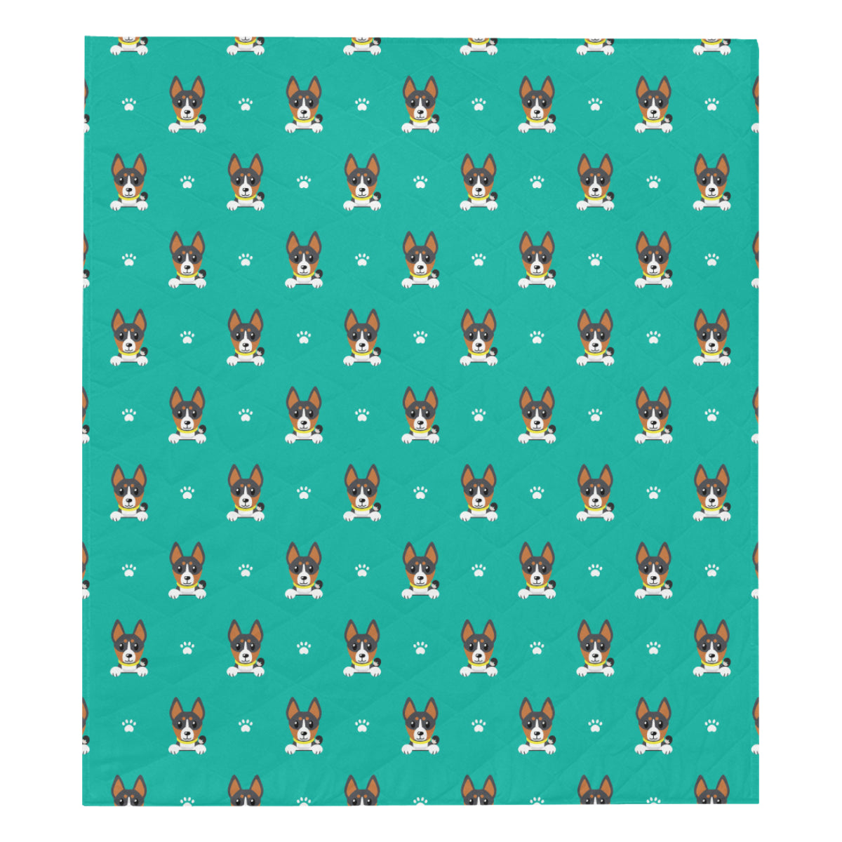 Basenji Pattern Print Design 03 Premium Quilt