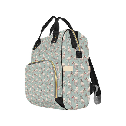 Bull Terrier Cute Print Pattern Diaper Bag Backpack