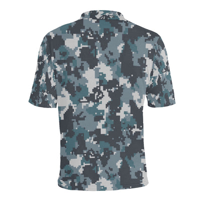 ACU Digital Urban Camouflage Men Polo Shirt