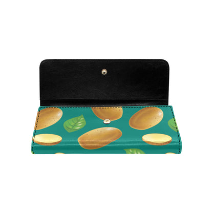 Potato Pattern Print Design A04 Women's Trifold Wallet