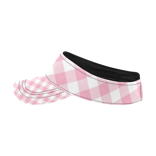 Gingham Pink Pattern Print Design 02 Unisex Sun Visor