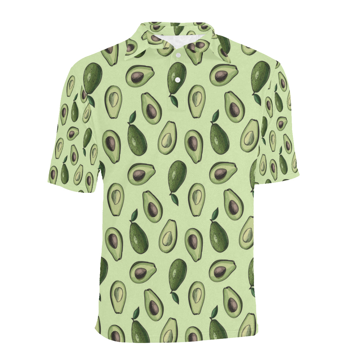 Avocado Pattern Print Design 02 Men Polo Shirt