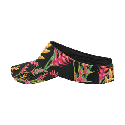 Heliconia Pattern Print Design HL01 Unisex Sun Visor