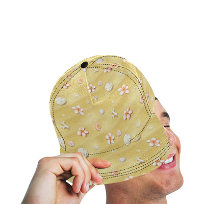 Beach Theme Print Snapback Cap
