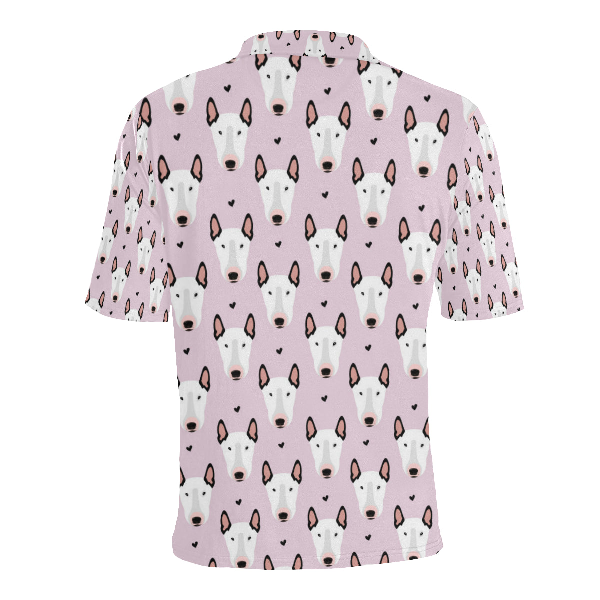Bull Terrier Pink Print Pattern Men Polo Shirt