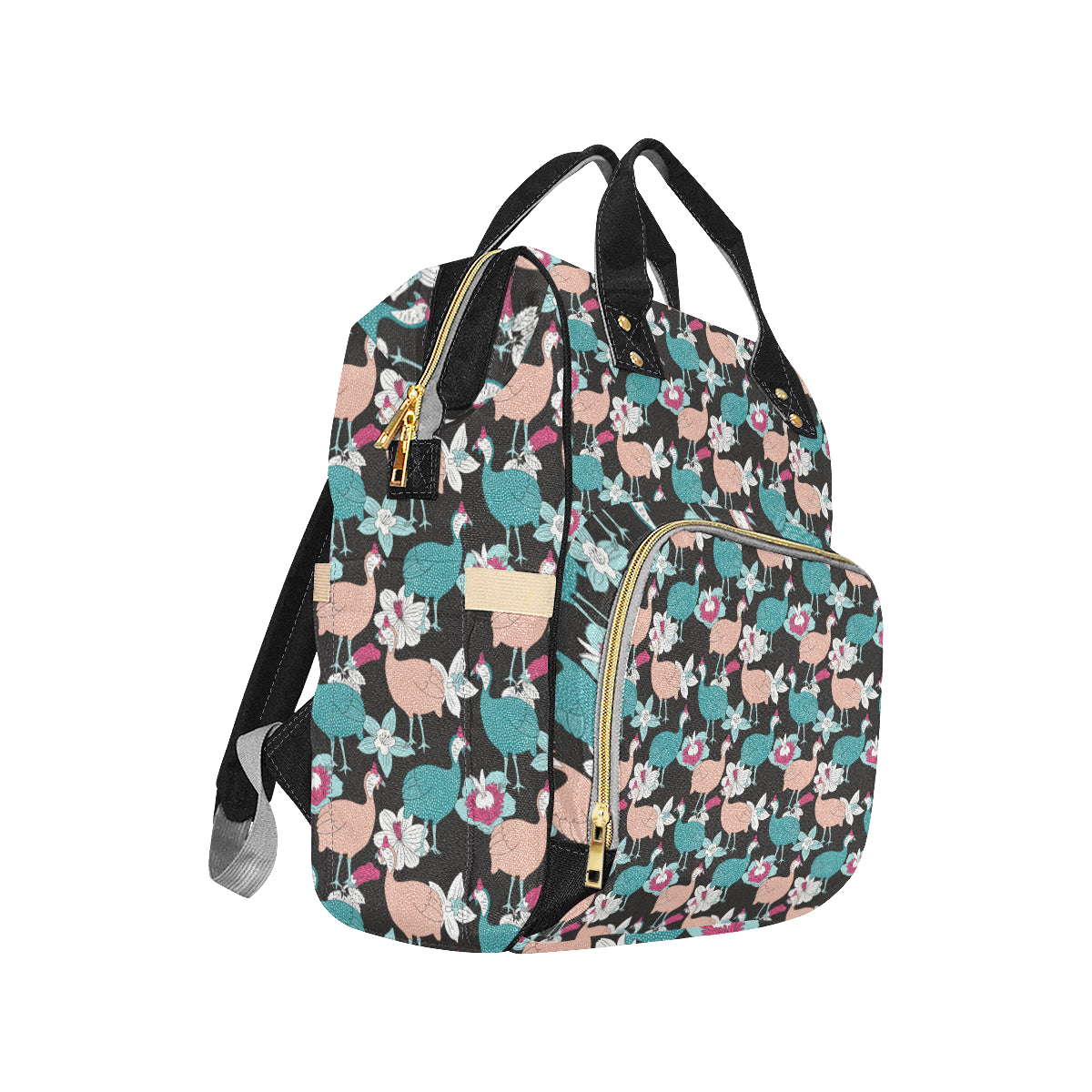 Guinea Fowl Pattern Print Design 03 Diaper Bag Backpack