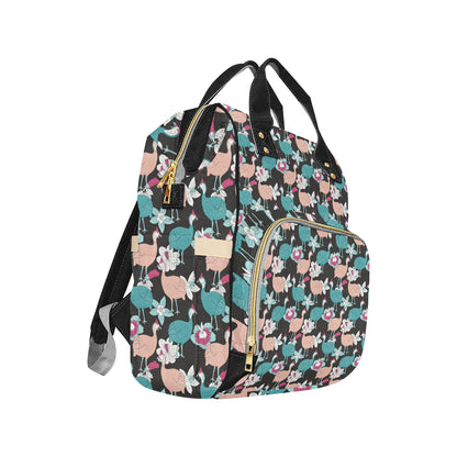 Guinea Fowl Pattern Print Design 03 Diaper Bag Backpack