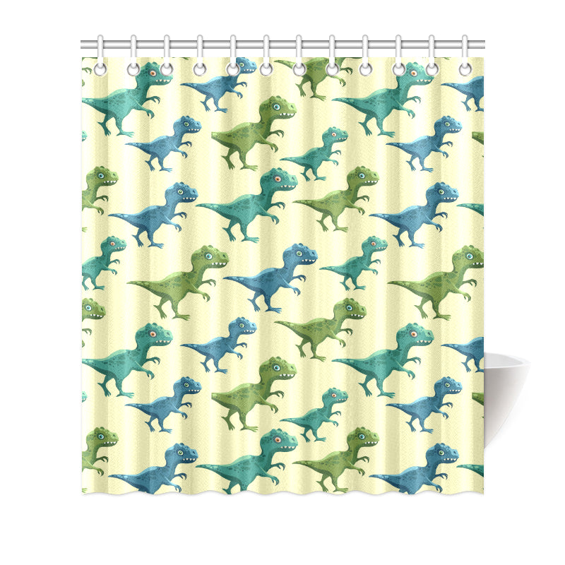 T Rex Pattern Print Design A04 Shower Curtain
