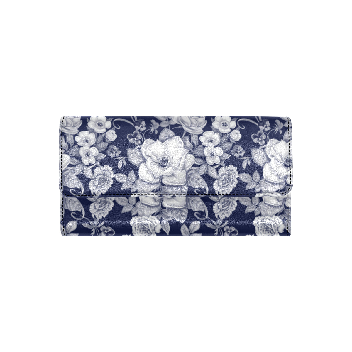 Floral Infrared Pattern Women's Trifold Wallet