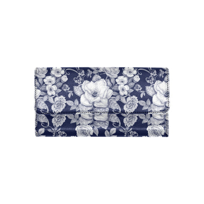 Floral Infrared Pattern Women's Trifold Wallet