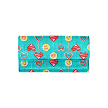 Lollipop Pattern Print Design LL06 Women's Trifold Wallet