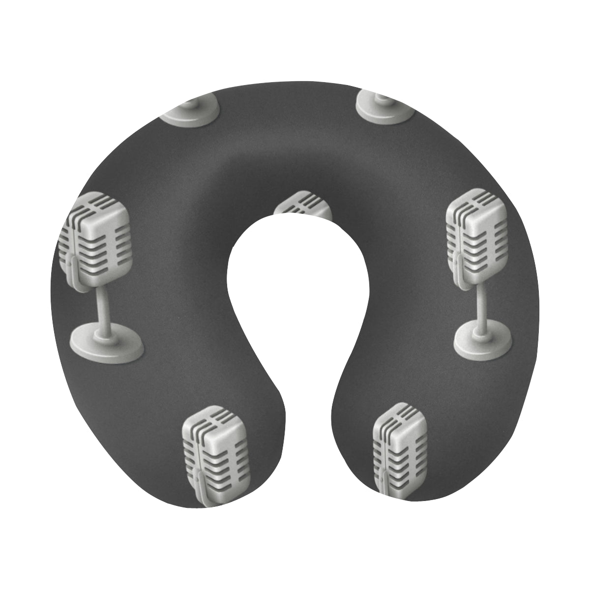 Microphone Vintage Pattern Print Design 01 U-Shaped Travel Neck Pillow