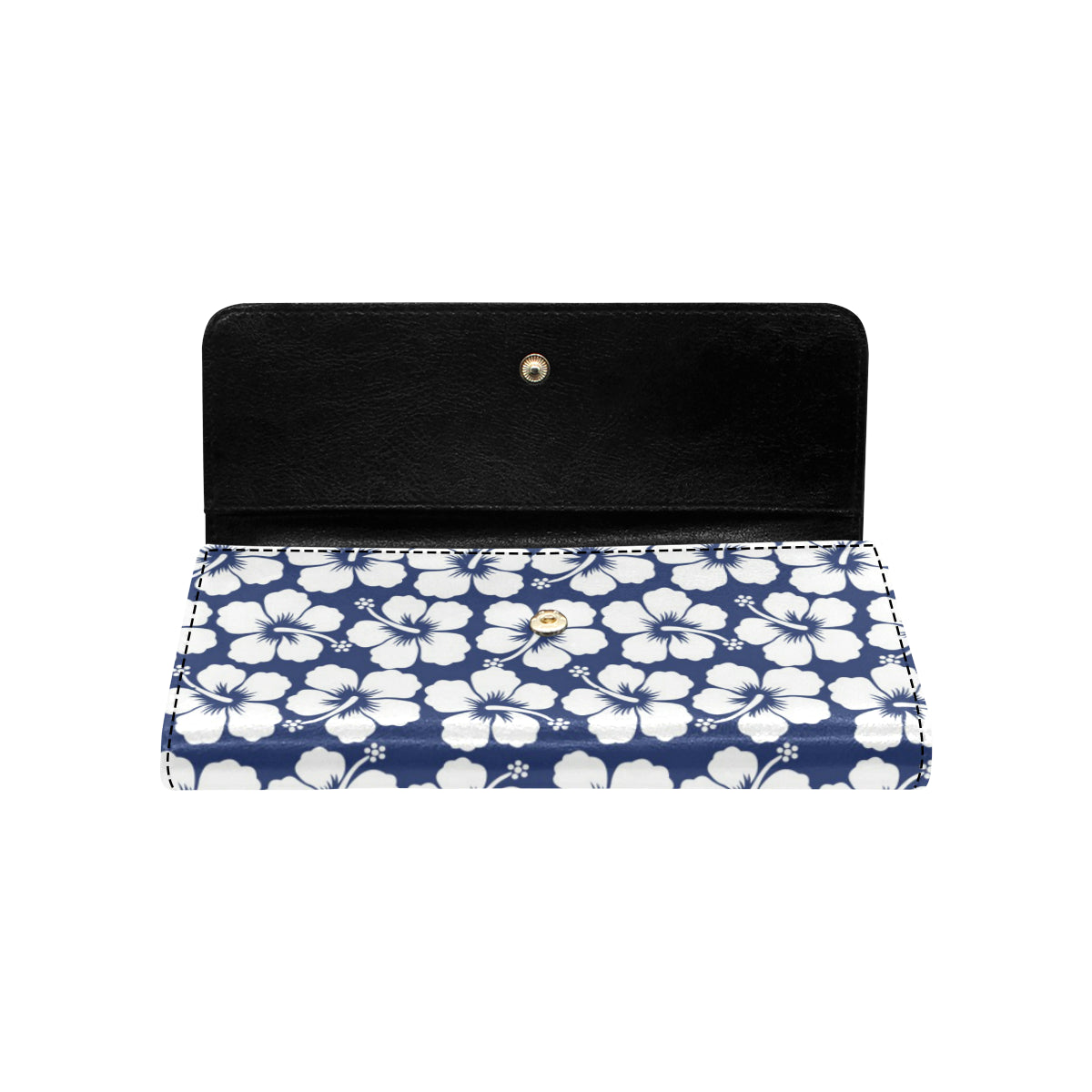 Hibiscus Pattern Print Design HB013 Women's Trifold Wallet