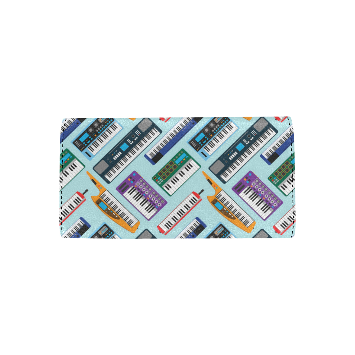Synthesizer Pattern Print Design 02 Women's Trifold Wallet