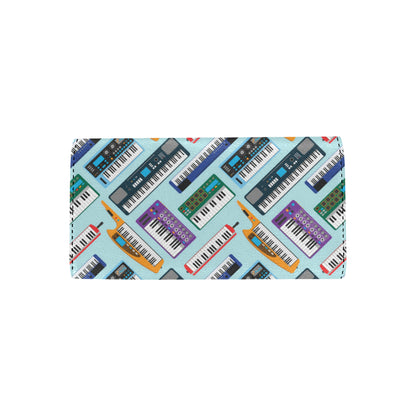 Synthesizer Pattern Print Design 02 Women's Trifold Wallet