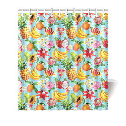 Tropical Fruits Pattern Print Design TF01 Shower Curtain