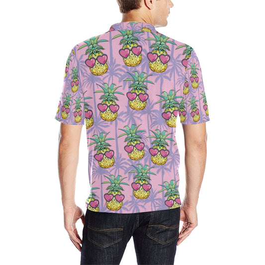Pineapple Pattern Print Design PP06 Men Polo Shirt