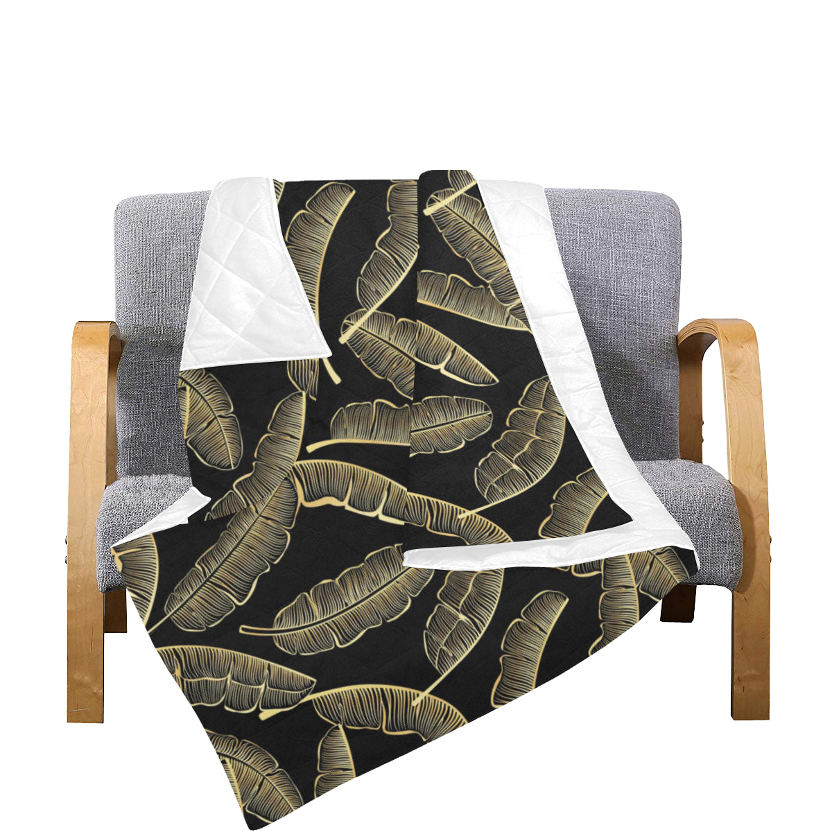Banana Leaf Pattern Print Design BL07 Premium Quilt