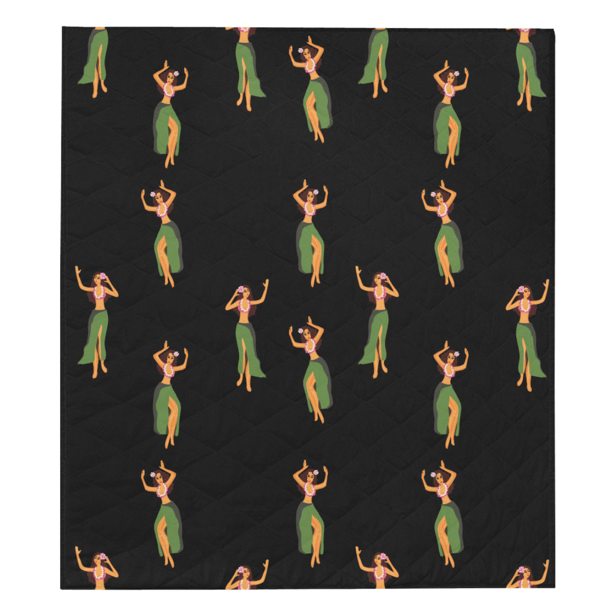 Hula Dancers Girl Pattern Print Design 01 Premium Quilt