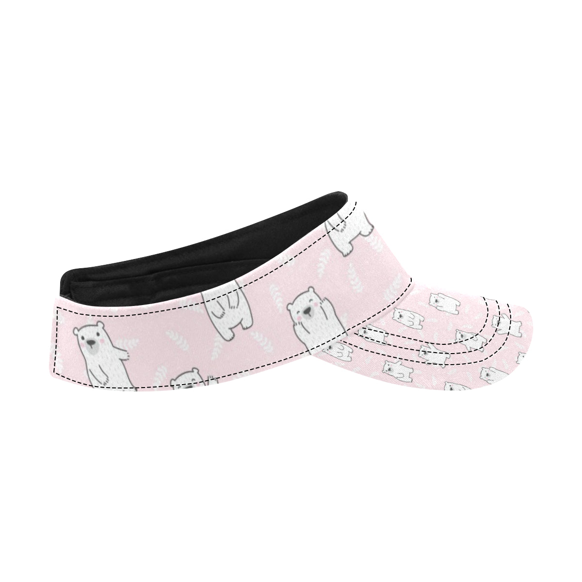 Polar Bear Pattern Print Design PB09 Unisex Sun Visor