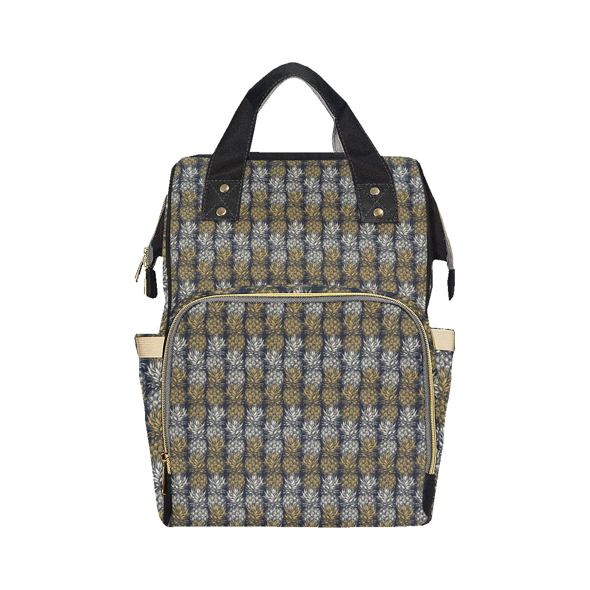 Pineapple Print Design Pattern Diaper Bag Backpack