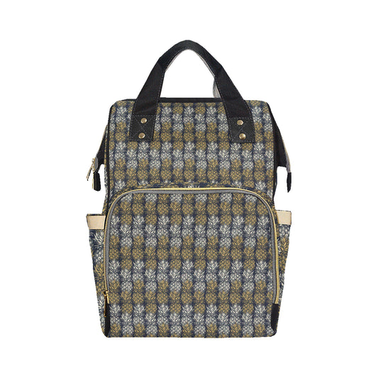Pineapple Print Design Pattern Diaper Bag Backpack