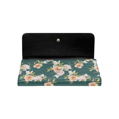 Iris Pattern Print Design IR01 Women's Trifold Wallet