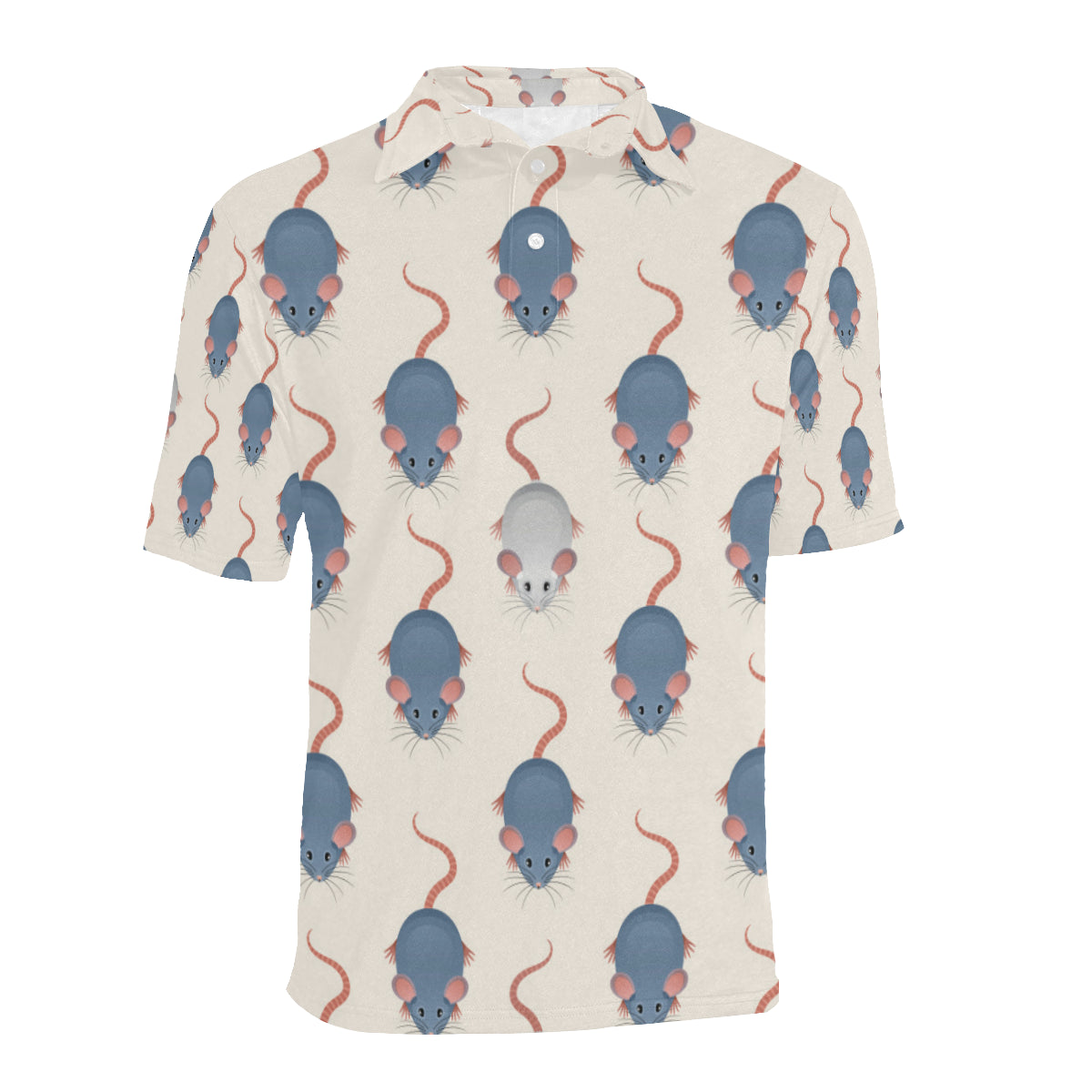 Rat Pattern Print Design 03 Men Polo Shirt