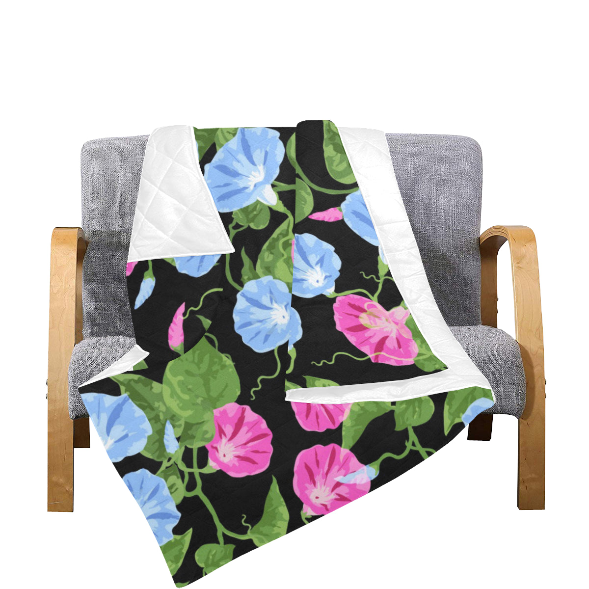Morning Glory Pattern Print Design MG04 Premium Quilt