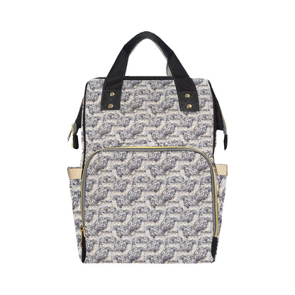 Owl Realistic Themed Design Print Diaper Bag Backpack