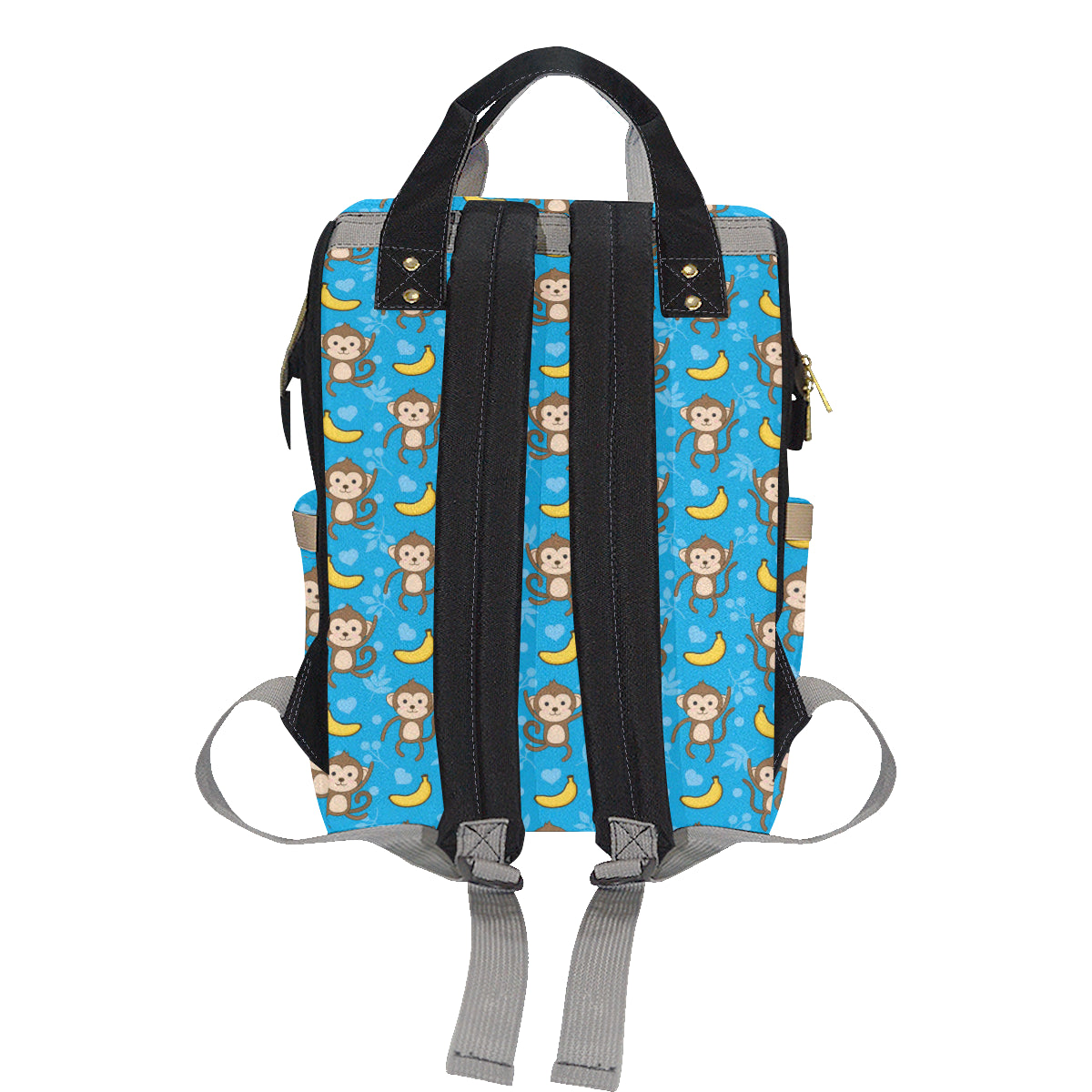 Monkey Pattern Print Design 05 Diaper Bag Backpack