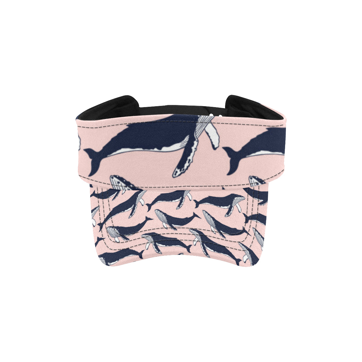 Humpback Whale Pattern Print Design 02 Unisex Sun Visor
