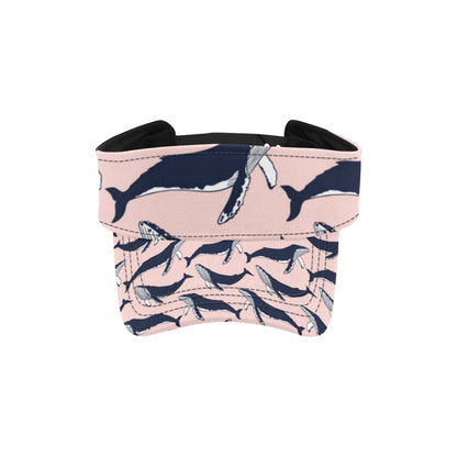 Humpback Whale Pattern Print Design 02 Unisex Sun Visor
