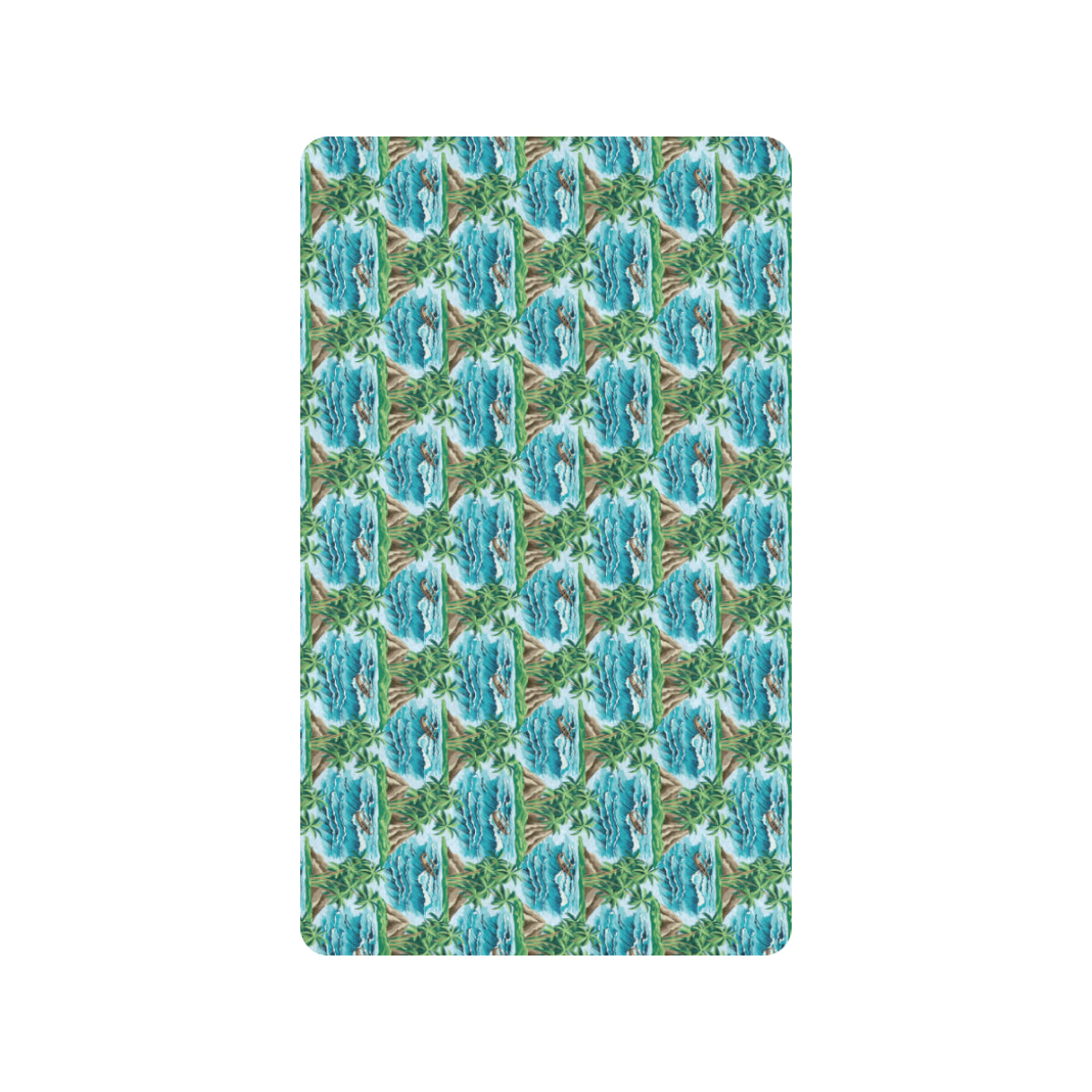 Palm Tree Hawaiian Themed Design Print Rubber Doormat