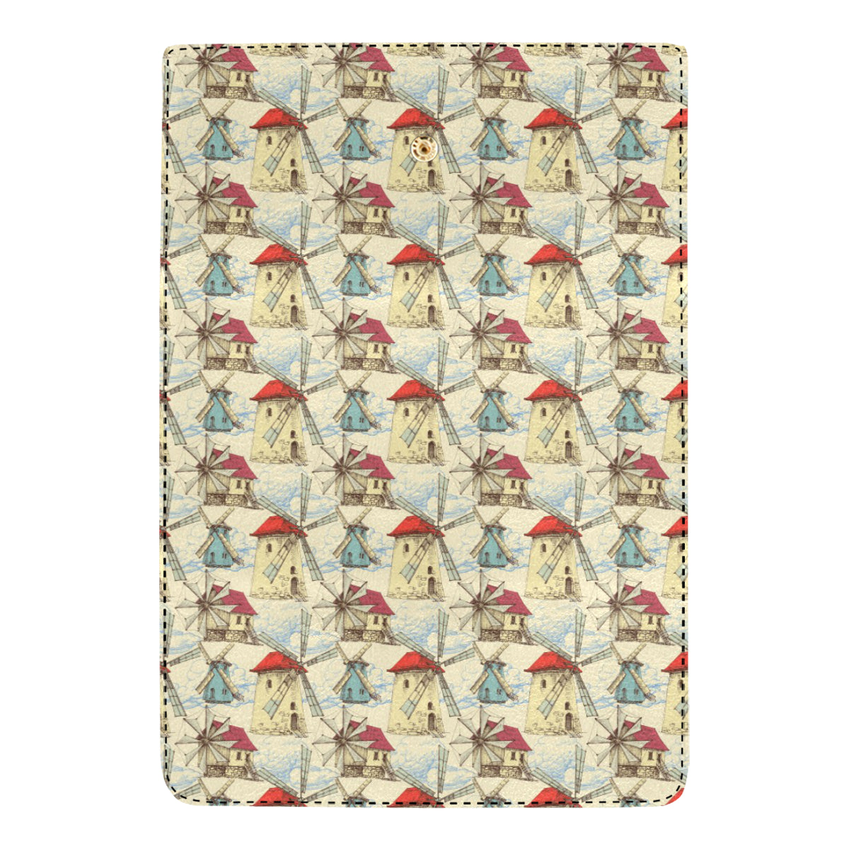 Windmill Pattern Print Design 01 Women's Trifold Wallet