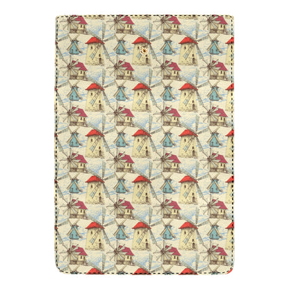Windmill Pattern Print Design 01 Women's Trifold Wallet