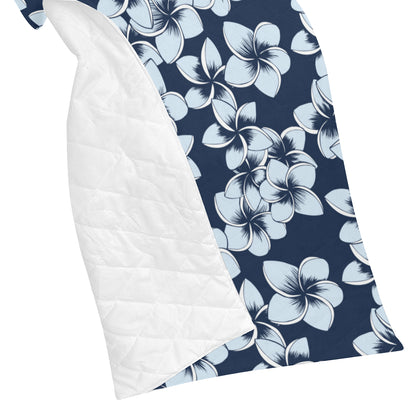 Plumeria Pattern Print Design A02 Premium Quilt