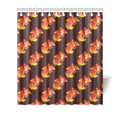 Rooster Pattern Print Design A04 Shower Curtain
