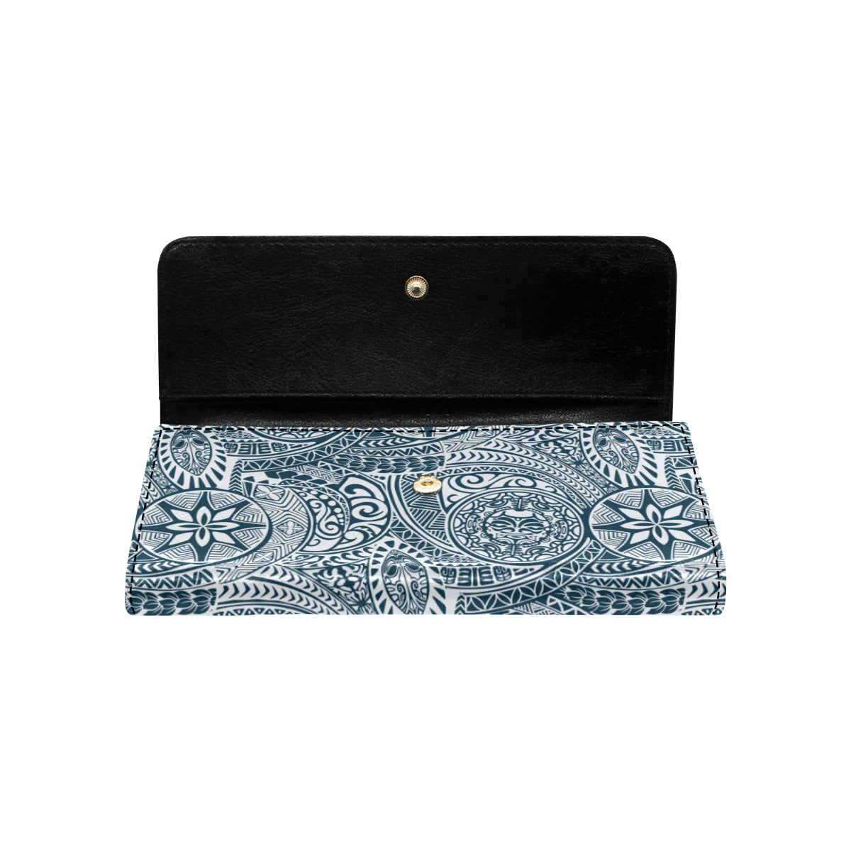 Polynesian Pattern Print Design A03 Women's Trifold Wallet