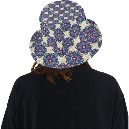 lotus Boho Pattern Print Design LO08 Unisex Bucket Hat