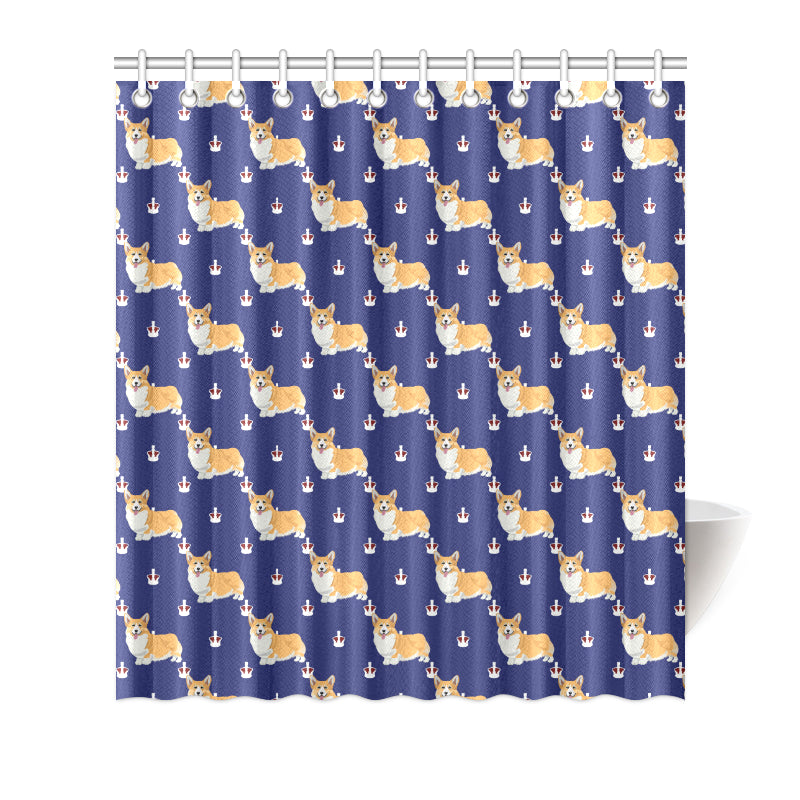 Pembroke Welsh Corgis Pattern Print Design A07 Shower Curtain