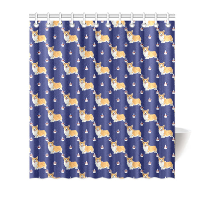 Pembroke Welsh Corgis Pattern Print Design A07 Shower Curtain
