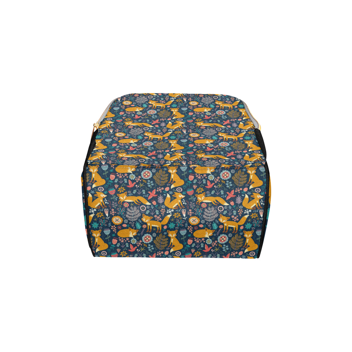 Fox Cute Jungle Print Pattern Diaper Bag Backpack